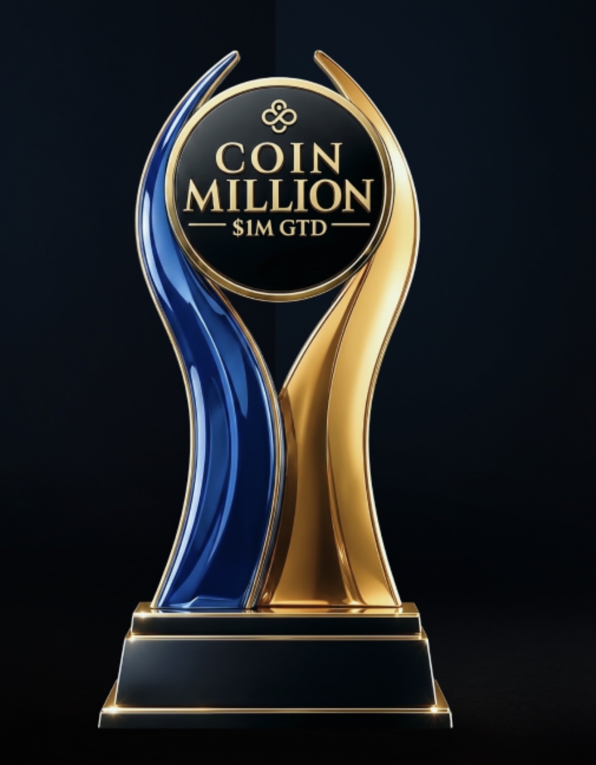 O troféu de campeão do CoinMillion